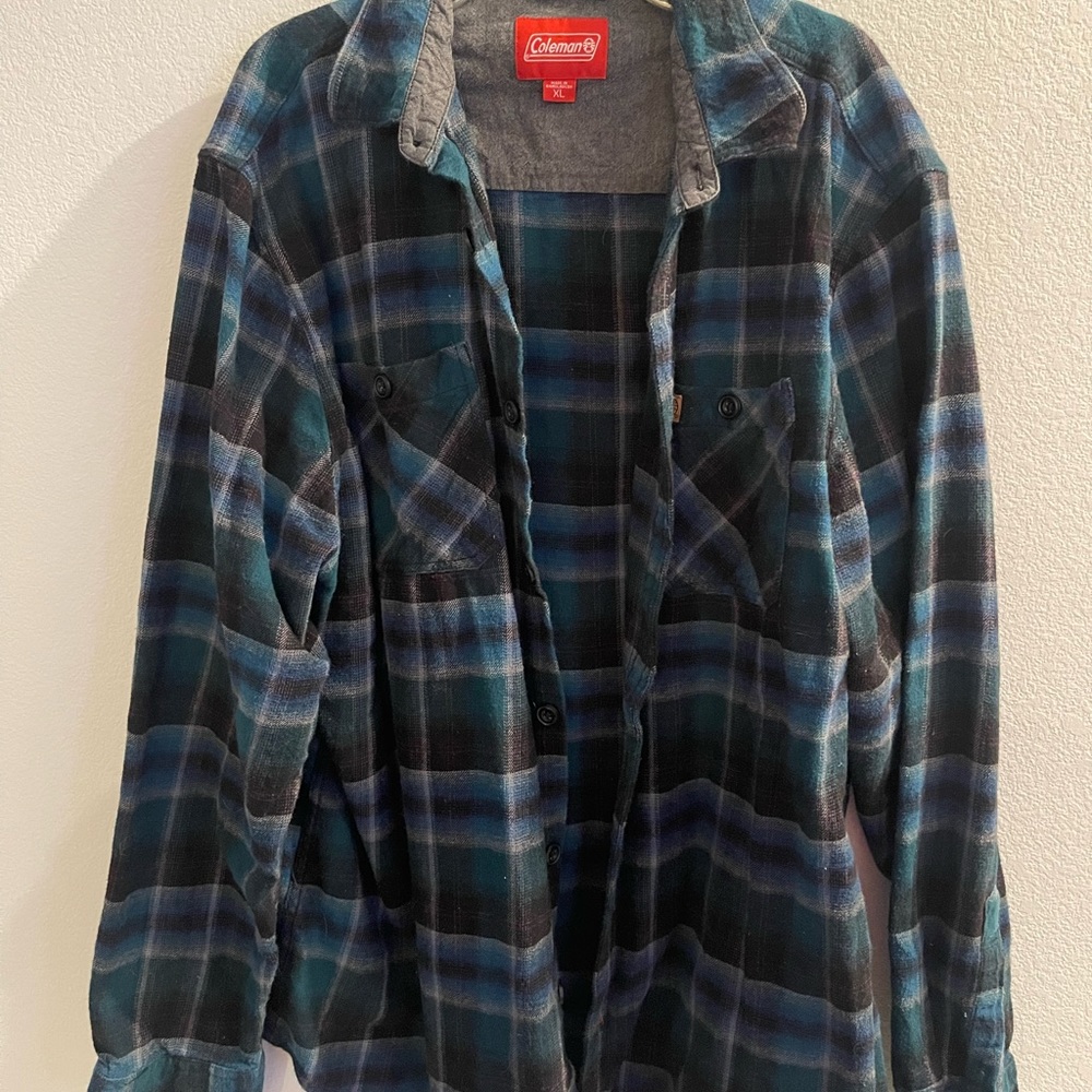 Coleman plaid flannel XL